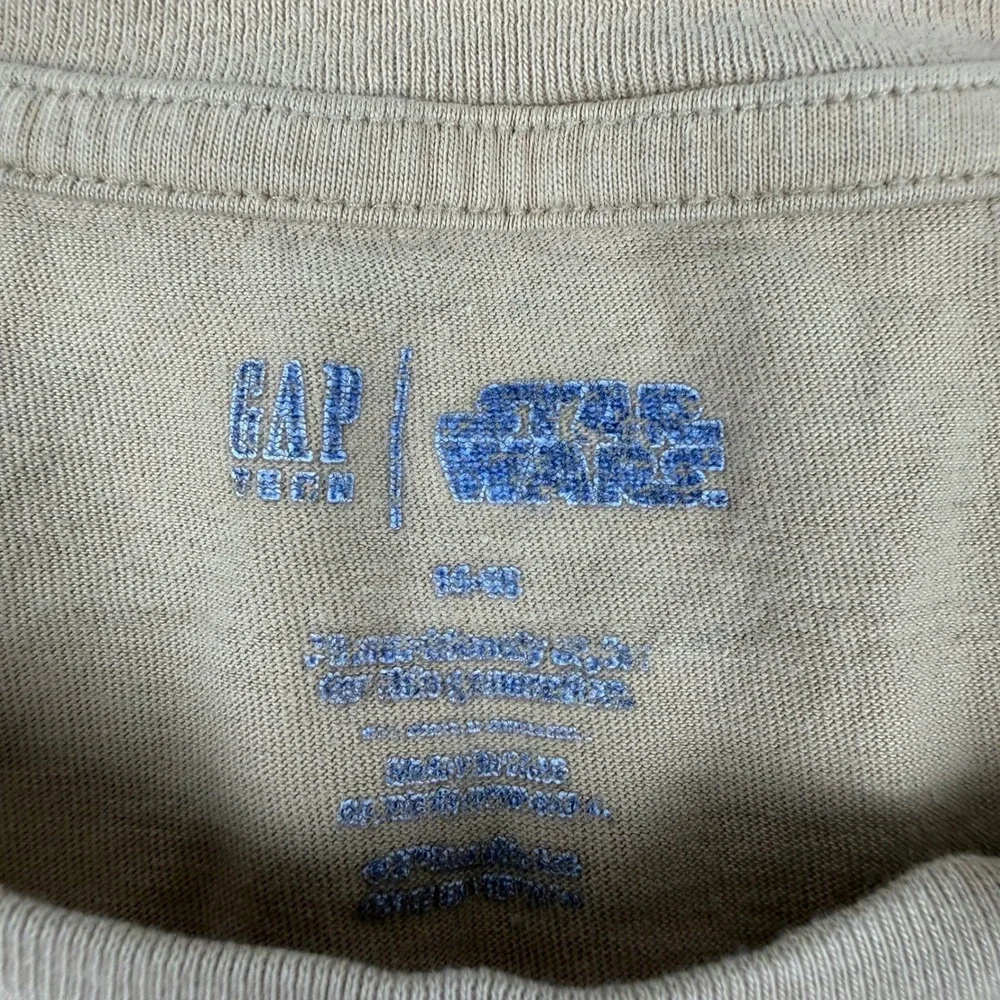 Gap‎ Teen T-Shirt Kids 14-16 Tan Star Wars Boba Fett Graphic Tee Short Sleeve